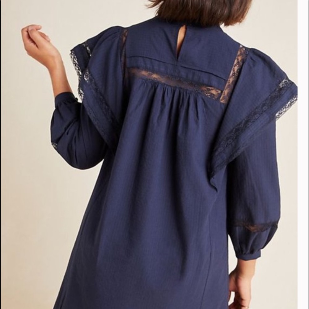 Anthropologie l Maeve Navy Fleetwood Tunic Dress - Picture 6 of 13